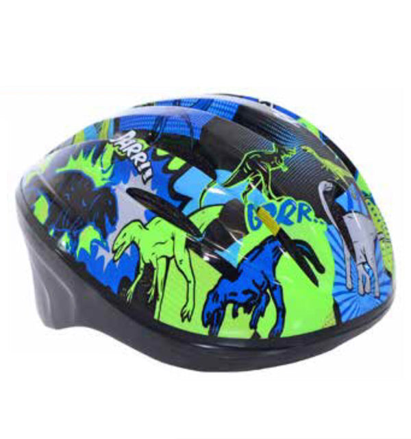 Youth Helmet with Dinosaur Design